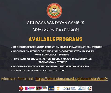 CTU Daanbantayan Admission Office .